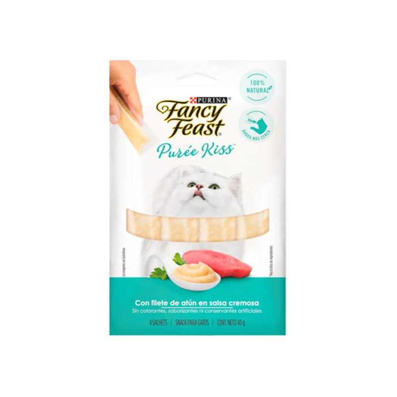 Fancy Feast - Puree Kiss Atún 40gr - 4 sobres