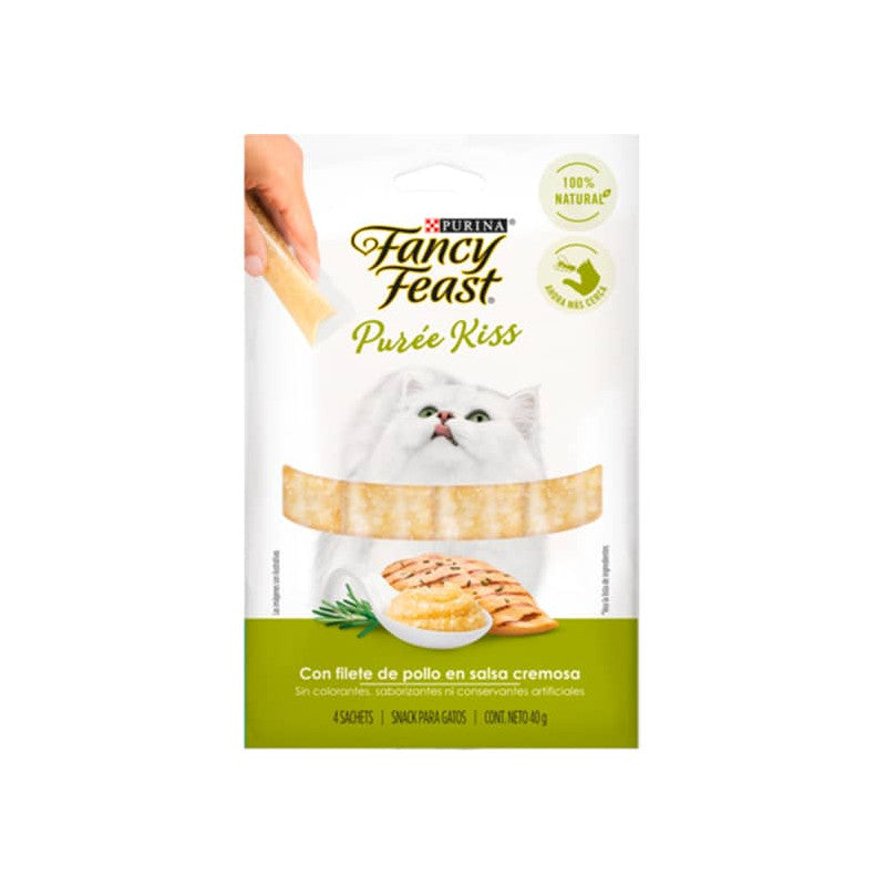 Fancy Feast - Puree Kiss Pollo 40gr - 4 sobres