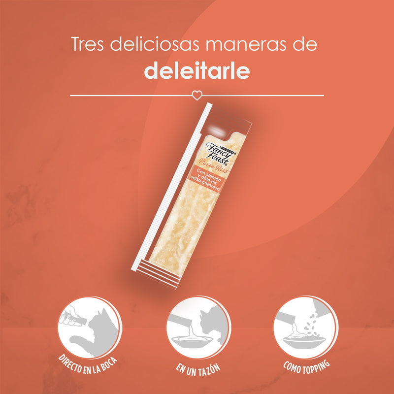 Fancy Feast - Puree Kiss Salmón y Atún 40gr - 4 sobres