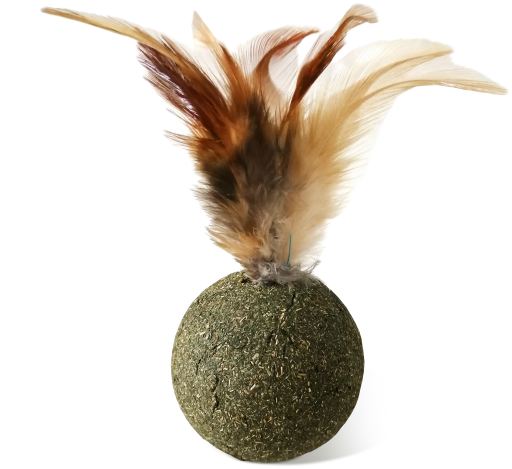 Pelota Catnip con Plumas