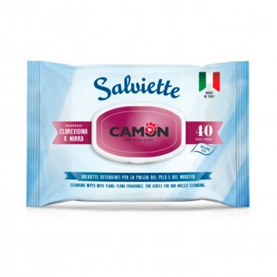Camon - Toallitas Húmedas de Clorhexidina y Mirra 40uni