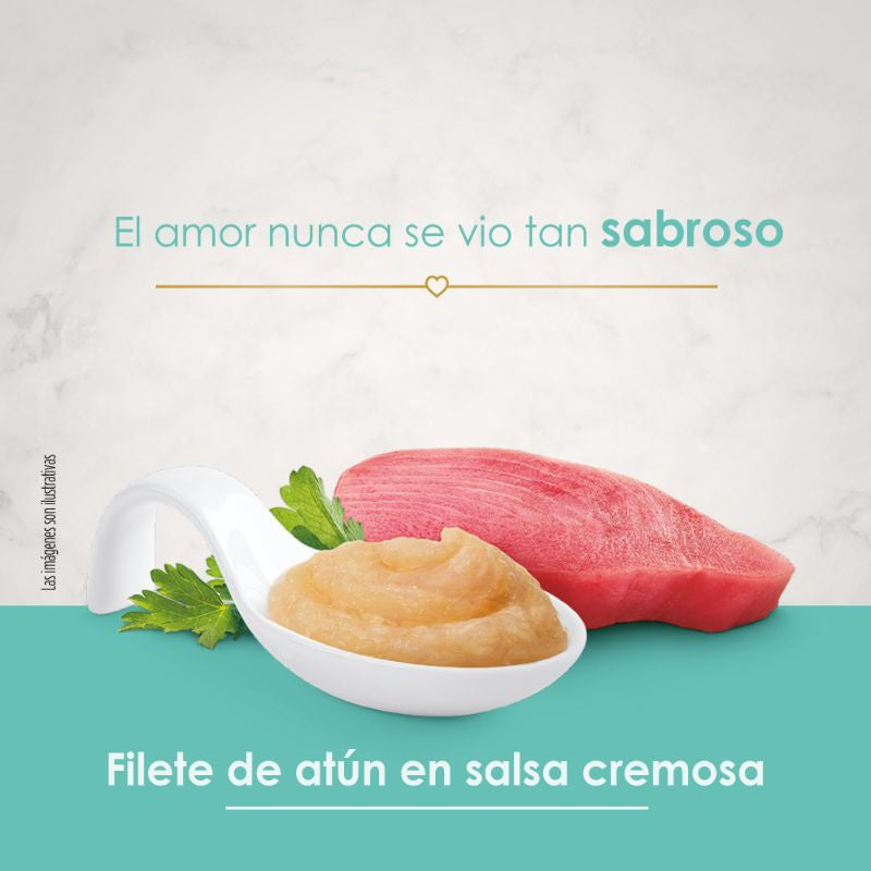 Fancy Feast - Puree Kiss Atún 40gr - 4 sobres