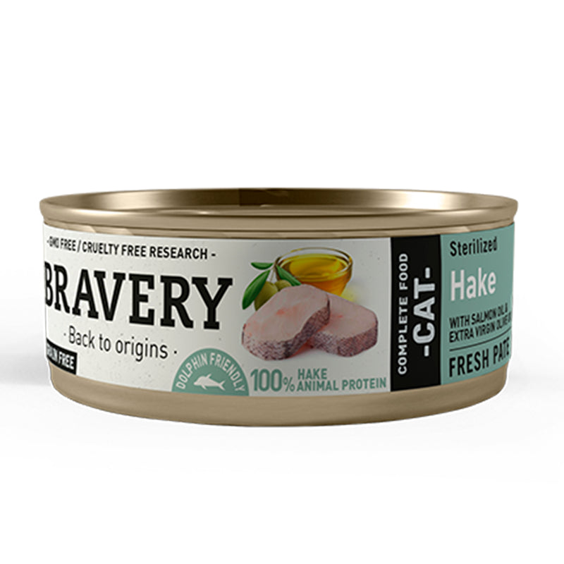 Bravery - Lata Gato Sabor Merluza 70gr