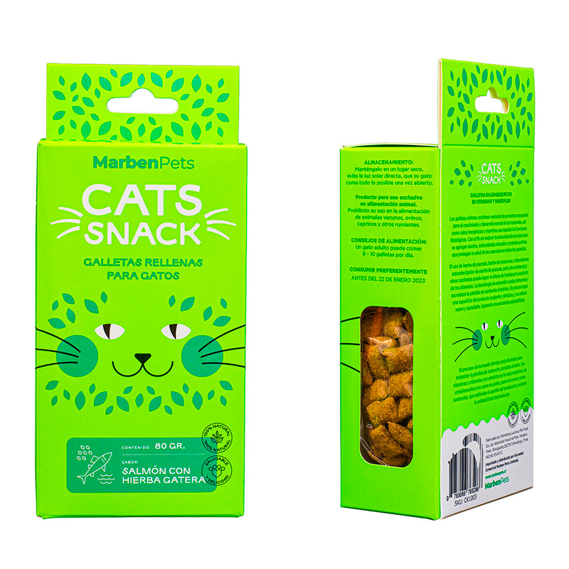 MarbenPets - Galletas Salmón con Hierba Gatera 80gr