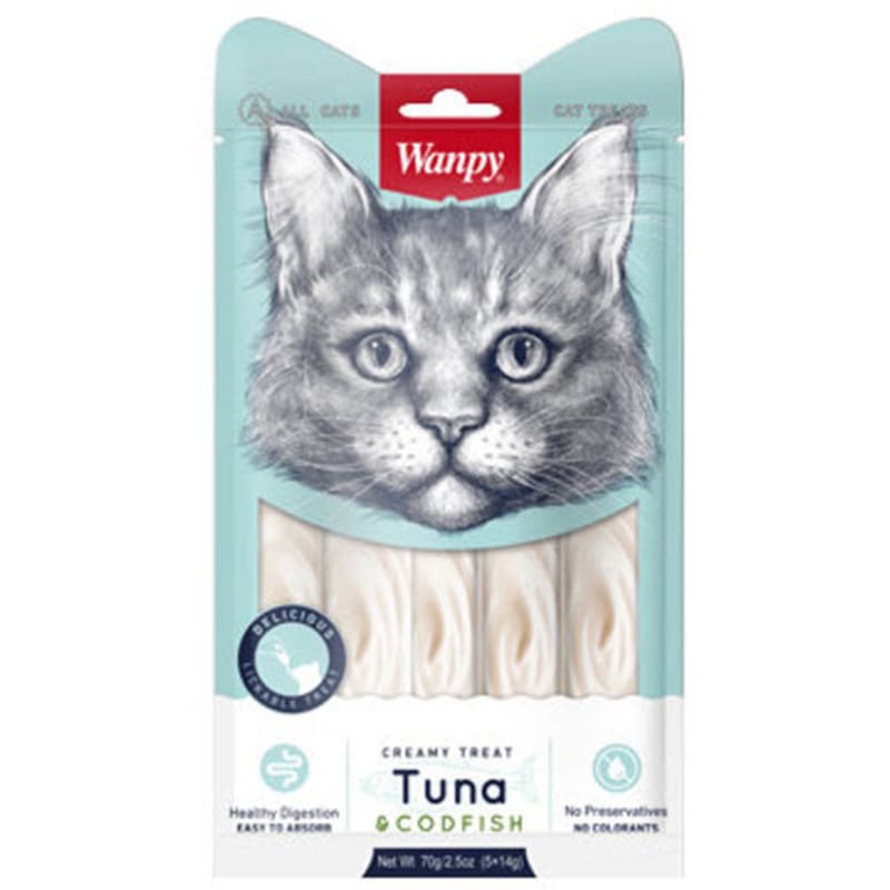 Wanpy - Creamy Treat Tuna & Codfish 70gr