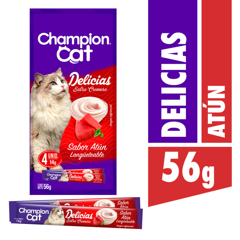 Champion Cat - Deliciosas Cremosa Atún 56gr