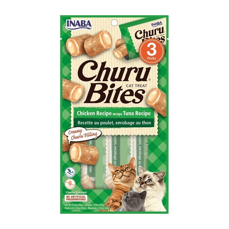 Churu Bites Gato- Pollo Wraps con Atún 3uni