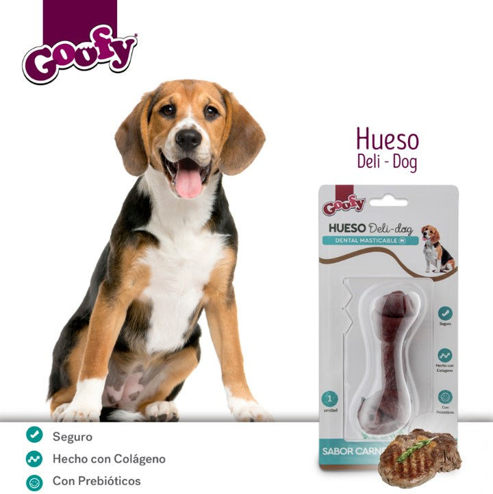 Goofy - Hueso DeliDog Sabor Carne 1uni 50gr