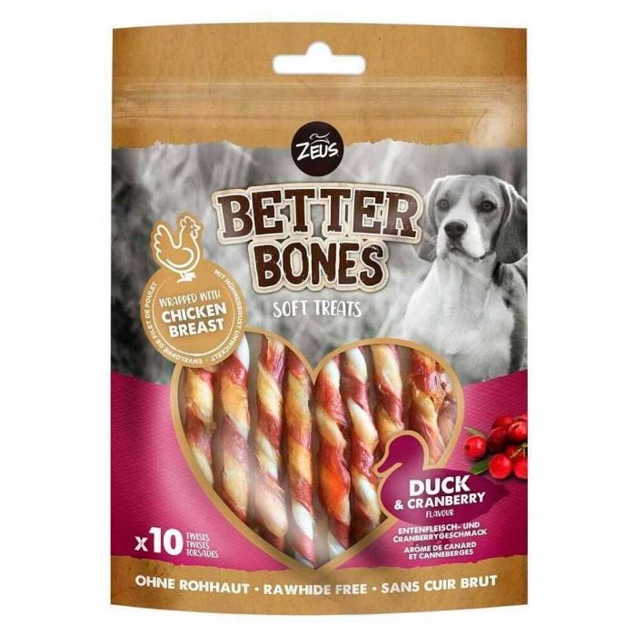 Zeus - Snack Better Bone Palitos - Pato y Arándanos 10uni