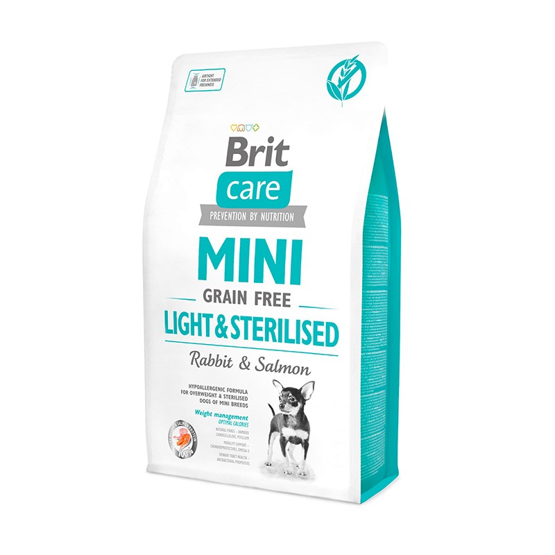 Brit Care - Mini Light & Sterilised - Rabbit & Salmon 2kg