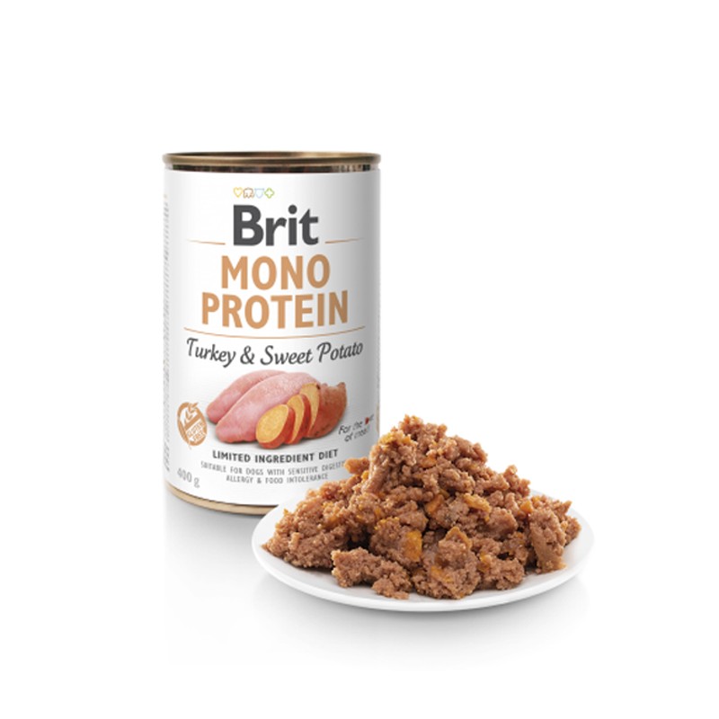 Brit Care - Lata Mono Protein Turkey & Sweet Potato 400gr