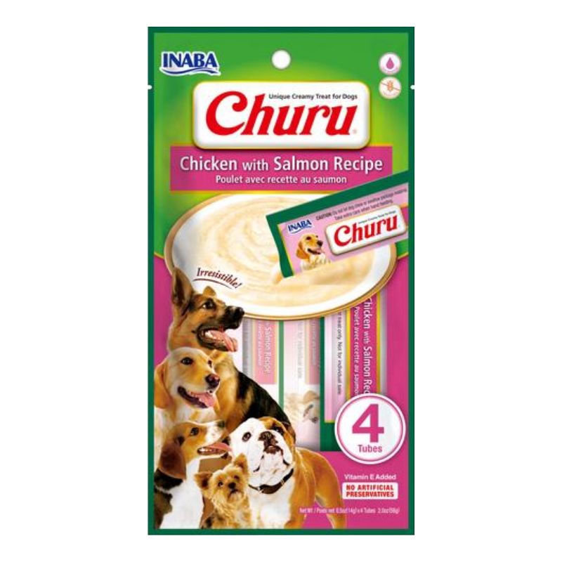 Churu de Perro - Sabor Pollo con Salmón 4uni - 56gr