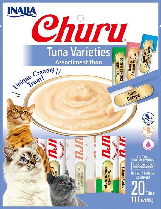 Churu de Gato - Sabor Variedades de Atún 20 tubos - 280gr