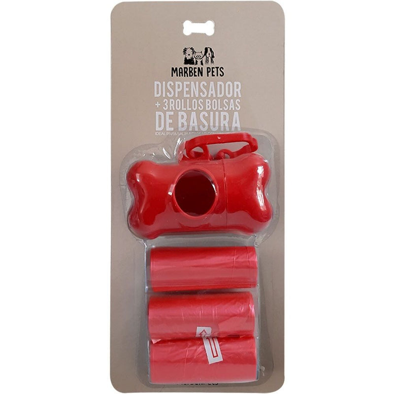 Marben Pets - Dispensador Bolsas para Fecas + 3 Rollos