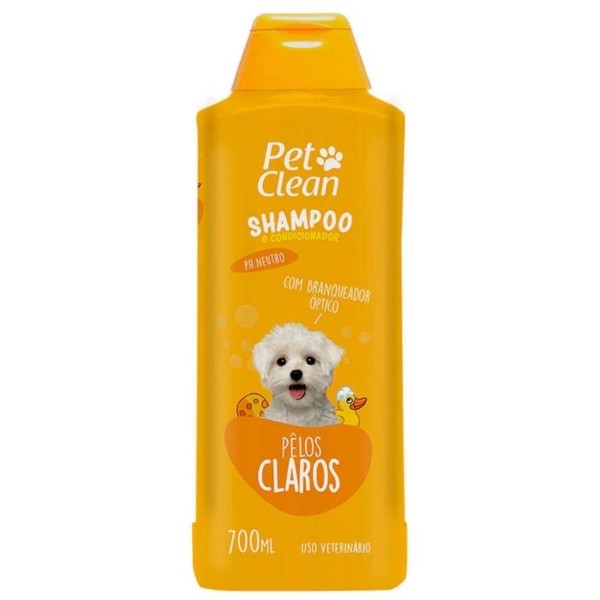 Pet Clean - Shampoo con Acondicionador para Pelaje Claro 700ml